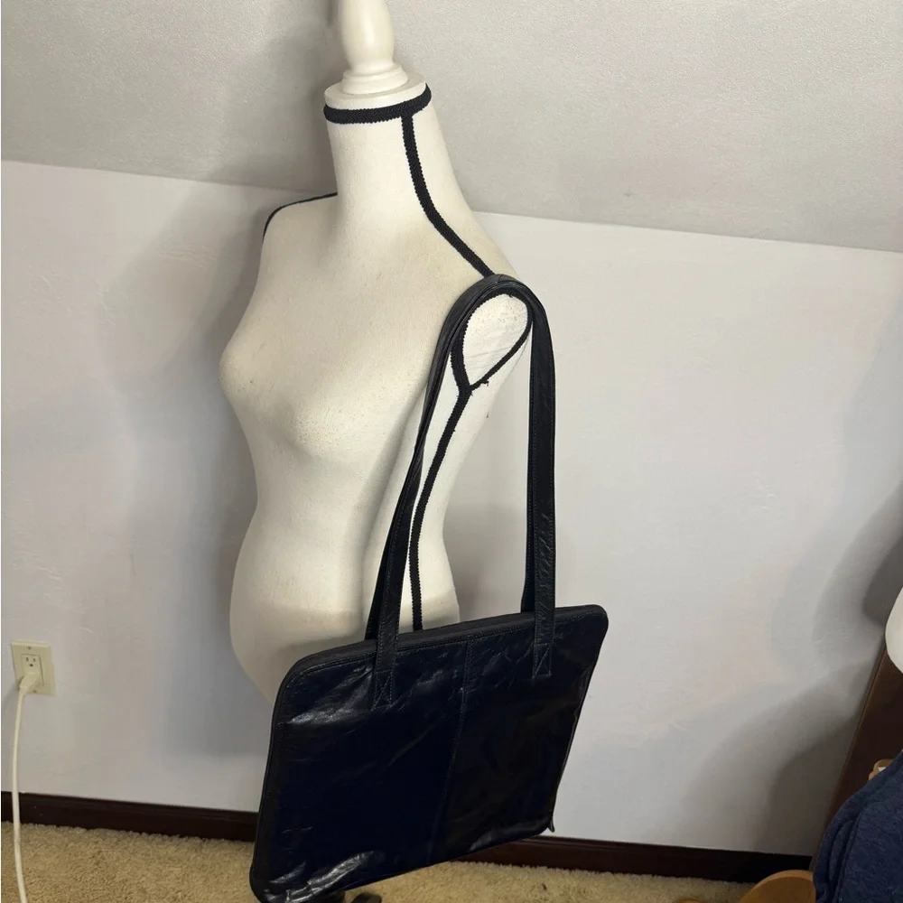 latico Black Leather Laptop Bag